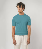 T-shirt in seta e cotone Capri