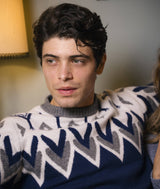 Maglione girocollo in cashmere Shetland