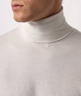 Maglione a collo alto in cashmere e seta Salisburgo