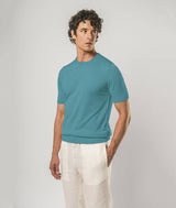 T-shirt in seta e cotone Capri