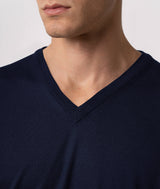 Maglione scollo a V in cashmere e seta Alaska