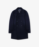 Peacoat in lana e cashmere Denali