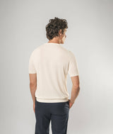 T-shirt in seta e cotone Capri