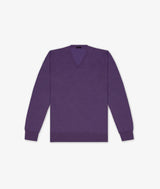 Maglione scollo a V in cashmere e seta Alaska