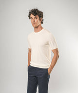 T-shirt in seta e cotone Capri