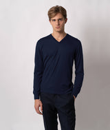 Maglione scollo a V in cashmere e seta Alaska