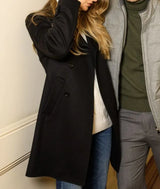 Peacoat in lana e cashmere Denali