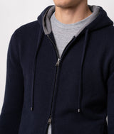Felpa con zip in cashmere Bruges