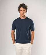 T-shirt in seta e cotone Capri