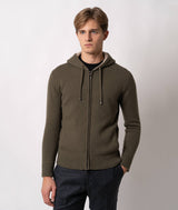 Felpa con zip in cashmere Bruges