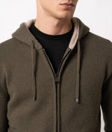 Felpa con zip in cashmere Bruges