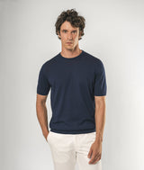 T-shirt in seta e cotone Capri